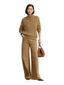 Lauren Ralph Lauren - Pantaloni a vita alta in velluto a coste - 200B34256004 - Lauren Camel