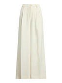 Lauren Ralph Lauren - Pantaloni a gamba larga in georgette - 200P03582001 - Mascarpone Cream