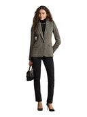 Lauren Ralph Lauren - Blazer in misto cotone a spina di pesce - 200P13676002 - Black/Cream Multi