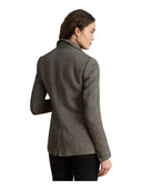 Lauren Ralph Lauren - Blazer in misto cotone a spina di pesce - 200P13676002 - Black/Cream Multi