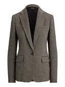 Lauren Ralph Lauren - Blazer in misto cotone a spina di pesce - 200P13676002 - Black/Cream Multi