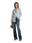 Lauren Ralph Lauren - Camicia in popeline a righe Classic-Fit - 200P13836001 - Blue Multi