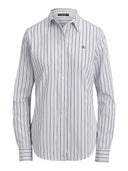 Lauren Ralph Lauren - Camicia in popeline a righe Classic-Fit - 200P13836001 - Blue Multi