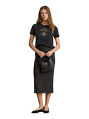 Lauren Ralph Lauren - Maglietta in jersey di cotone con stemma - 200P13943001 - BLACK