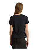 Lauren Ralph Lauren - Maglietta in jersey di cotone con stemma - 200P13943001 - BLACK