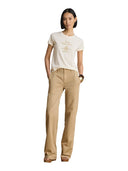 Lauren Ralph Lauren - Maglietta in jersey di cotone con stemma - 200P13943002 - Mascarpone Cream