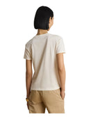 Lauren Ralph Lauren - Maglietta in jersey di cotone con stemma - 200P13943002 - Mascarpone Cream