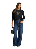 Lauren Ralph Lauren - Pullover in spugna con stemma ricamato - 200P13944001 - BLACK