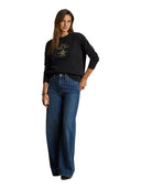 Lauren Ralph Lauren - Pullover in spugna con stemma ricamato - 200P13944001 - BLACK