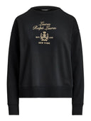 Lauren Ralph Lauren - Pullover in spugna con stemma ricamato - 200P13944001 - BLACK