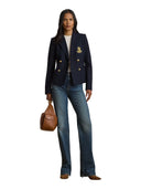 Lauren Ralph Lauren - Blazer a doppio petto in piqué stretch - 200P14021002 - Lauren Navy
