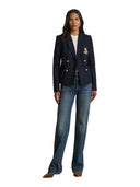 Lauren Ralph Lauren - Blazer a doppio petto in piqué stretch - 200P14021002 - Lauren Navy