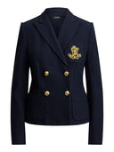 Lauren Ralph Lauren - Blazer a doppio petto in piqué stretch - 200P14021002 - Lauren Navy