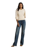 Lauren Ralph Lauren - Maglia lavorata a trecce con bottoni - 200P14039003 - Mascarpone Cream
