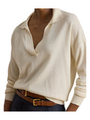Lauren Ralph Lauren - Maglia polo in cotone e modal - 200P14056001 - Mascarpone Cream