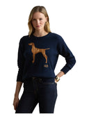 Lauren Ralph Lauren - Maglia in cotone con bracco a intarsi - 200P14120500 - Lauren Navy Multi