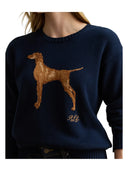 Lauren Ralph Lauren - Maglia in cotone con bracco a intarsi - 200P14120500 - Lauren Navy Multi