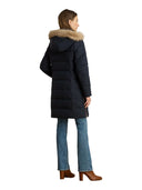 Lauren Ralph Lauren - Piumino con pelliccia ecologica - 297957509008 - Dk Navy