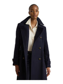 Lauren Ralph Lauren - Cappotto a doppio petto in twill - 297P04150002 - Regal Navy