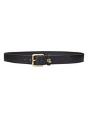 Lauren Ralph Lauren - Cintura in pelle con logo sul passante - 412968765014 - Chestnut Brown
