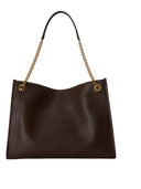 Lauren Ralph Lauren - Borsa Tote Bradley grande in pelle martellata - 431969352012 - Chestnut Brown