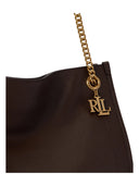 Lauren Ralph Lauren - Borsa Tote Bradley grande in pelle martellata - 431969352012 - Chestnut Brown