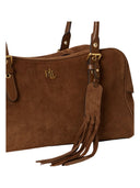 Lauren Ralph Lauren - Borsa Bauletto Marcy grande in camoscio - 431P11777001 - Light Tobacco/Light Tobacco