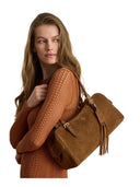 Lauren Ralph Lauren - Borsa Bauletto Marcy grande in camoscio - 431P11777001 - Light Tobacco/Light Tobacco