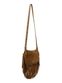 Lauren Ralph Lauren - Borsa a tracolla Marcy media con frange - 431P11793001 - Light Tobacco/Light Tobacco