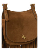 Lauren Ralph Lauren - Borsa a tracolla Marcy media con frange - 431P11793001 - Light Tobacco/Light Tobacco