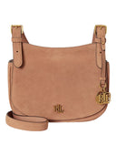 Lauren Ralph Lauren - Borsa a tracolla Marcy media in camoscio - 431P15642004 - Chestnut Brown/Chestnut Brown