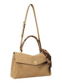 Lauren Ralph Lauren - Borsa Bauletto Farrah medio con foulard - 431P18402001 - Camel/Urban Bltng/Camel Multi