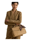 Lauren Ralph Lauren - Borsa Bauletto Farrah medio con foulard - 431P18402001 - Camel/Urban Bltng/Camel Multi