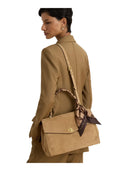 Lauren Ralph Lauren - Borsa Bauletto Farrah medio con foulard - 431P18402001 - Camel/Urban Bltng/Camel Multi