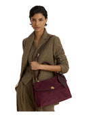Lauren Ralph Lauren - Borsa Bauletto Farrah medio con foulard - 431P18402002 - Dk Grnt/Urban Bltng/Grnt Multi