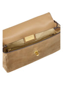 Lauren Ralph Lauren - Borsa Bauletto Farrah piccolo con foulard - 431P18421001 - Camel/Urban Bltng/Camel Multi