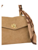 Lauren Ralph Lauren - Borsa Bauletto Farrah piccolo con foulard - 431P18421001 - Camel/Urban Bltng/Camel Multi