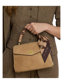 Lauren Ralph Lauren - Borsa Bauletto Farrah piccolo con foulard - 431P18421001 - Camel/Urban Bltng/Camel Multi