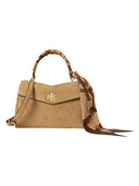 Lauren Ralph Lauren - Borsa Bauletto Farrah piccolo con foulard - 431P18421001 - Camel/Urban Bltng/Camel Multi