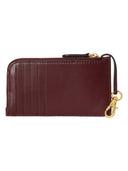 Lauren Ralph Lauren - Portacarte in pelle con cerniera a L - 432P10421010 - Dark Garnet