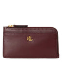 Lauren Ralph Lauren - Portacarte in pelle con cerniera a L - 432P10421010 - Dark Garnet