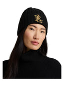 Lauren Ralph Lauren - Berretto a trecce con logo ricamato - 454P23505003 - BLACK