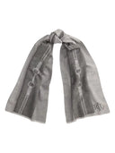 Lauren Ralph Lauren - Sciarpa avvolgente con motivo a cinture - 454P23540002 - Charcoal/Grey
