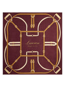 Lauren Ralph Lauren - Foulard in lana e seta stampa a cinture - 454P23561001 - Dark Garnet