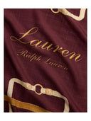 Lauren Ralph Lauren - Foulard in lana e seta stampa a cinture - 454P23561001 - Dark Garnet