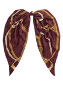 Lauren Ralph Lauren - Foulard in lana e seta stampa a cinture - 454P23561001 - Dark Garnet