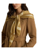 Lauren Ralph Lauren - Foulard in lana e seta stampa a cinture - 454P23561003 - Lauren Camel