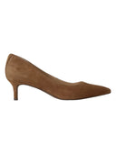 Lauren Ralph Lauren - Scarpe Décolleté Adrienne in camoscio - 802755524013 - Light Tobacco