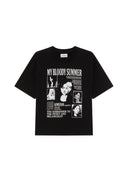 Amish - T-shirt Crop Unisex Jersey You surrender - Amu144Cr590569-C0073 - Washed Black