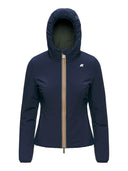 K-Way - Giacca Lily St Warm Double - K6128Tw-Ag5 - Blue Depth - Green Blackish